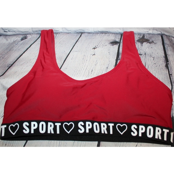 NEW ♡ Sport Tape Logo Padded Sports Bra - Picture 2 of 13